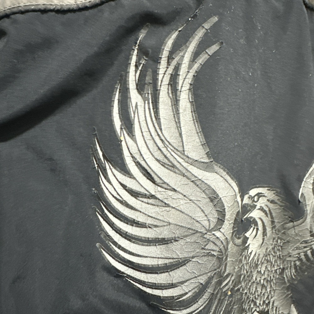 Harley-Davidson Men's Motorcycle Jacket Size‎ XL Black Gray Nylon Eagle Graphic - Picture 12 of 15